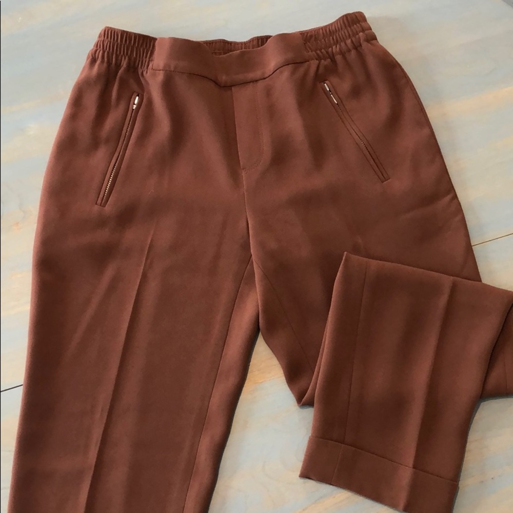 Club Monaco Rust Brown Cropped Ankle Pants
